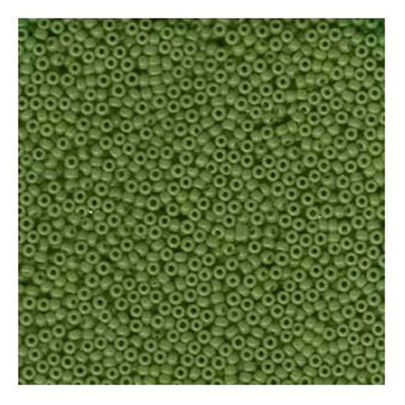 Jade Green Opaque Miyuki Japanese round rocailles glass seed beads 11/0 Approximately 24 gram 5 inch tube
